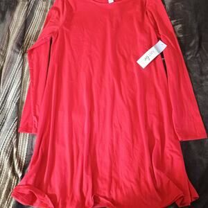 Women's Red Long Sleeve A-Line by jus be